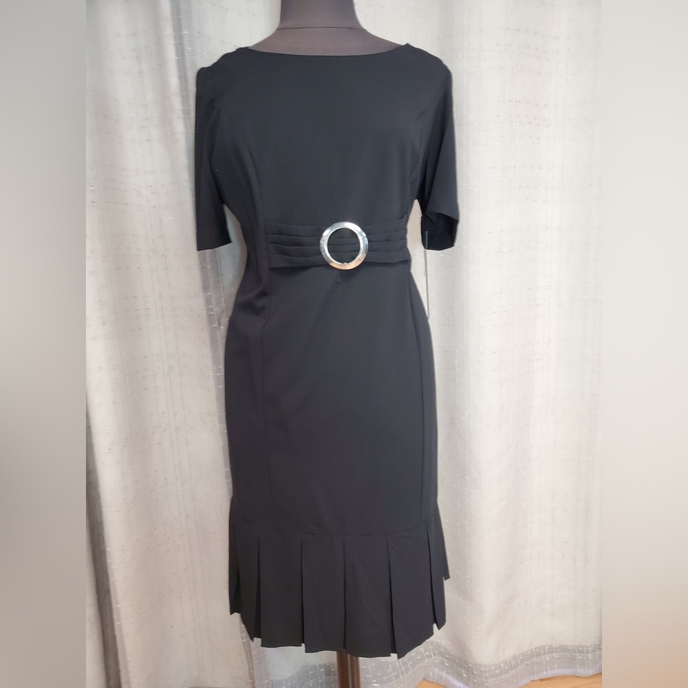 Black shift dress.